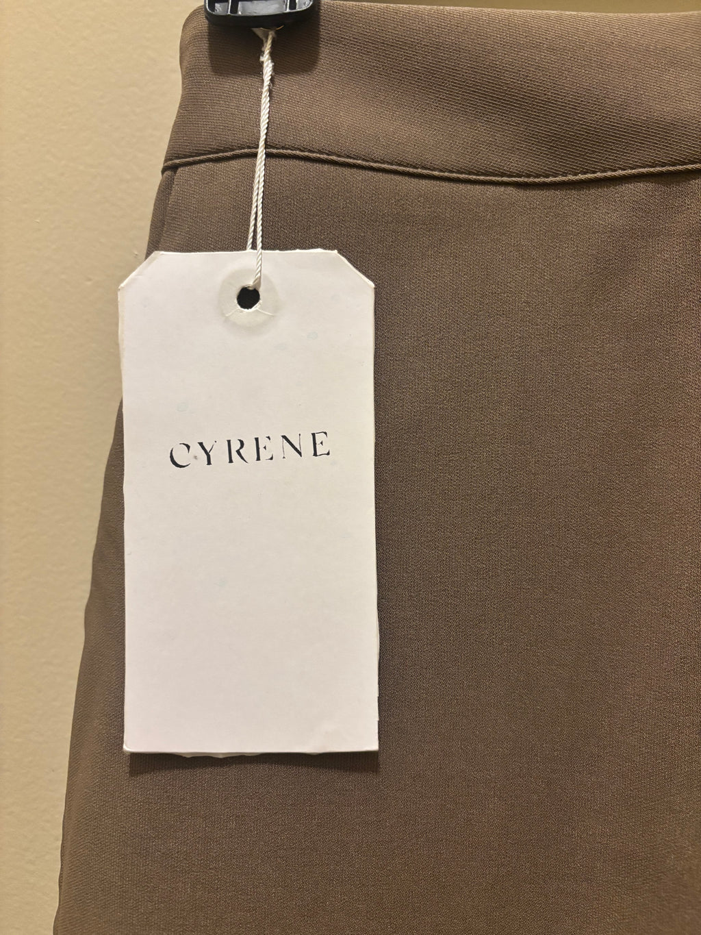 CYRENE BROWN HIGH WAIST TAILORED TROUSERS