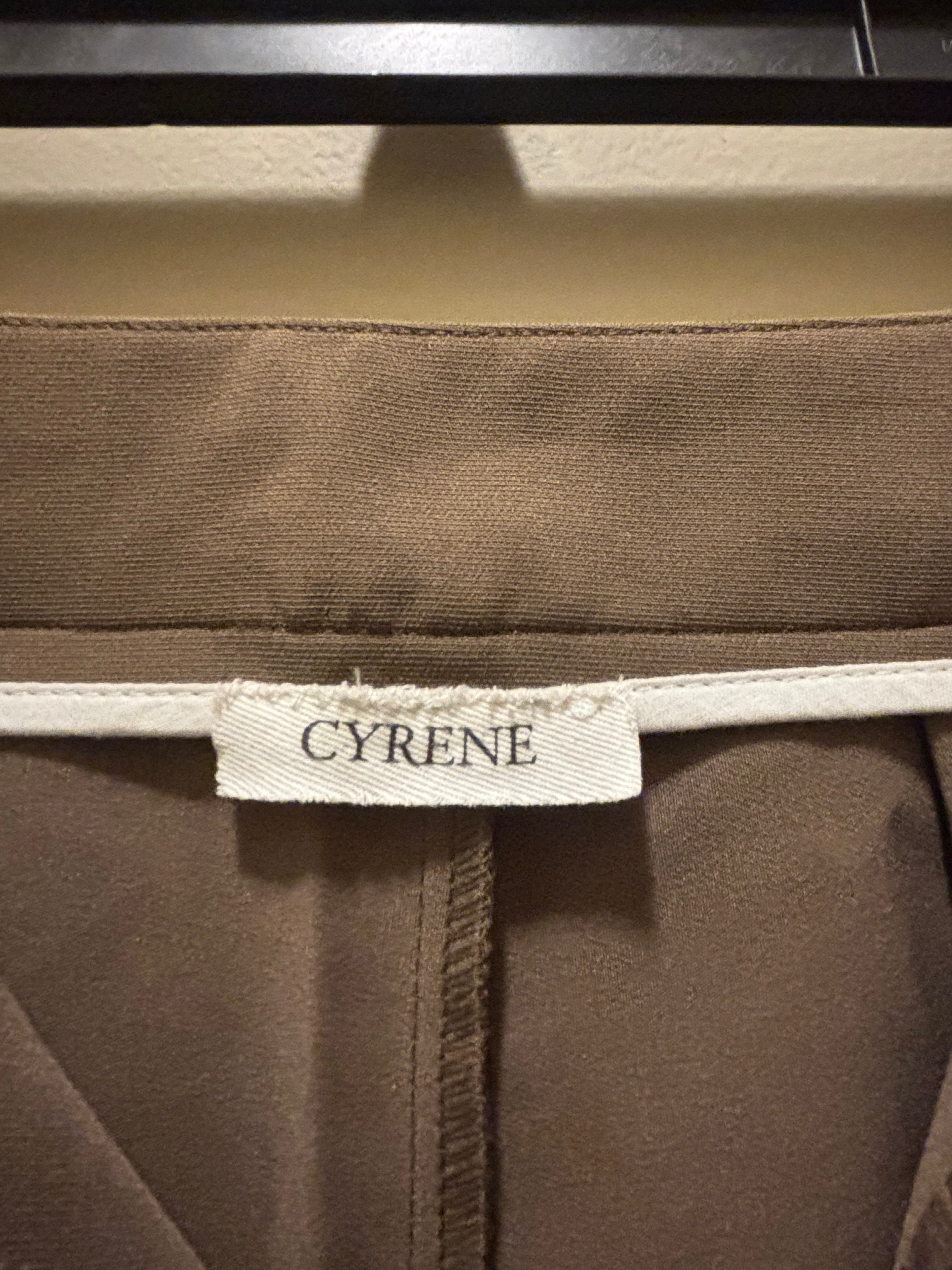 CYRENE BROWN HIGH WAIST TAILORED TROUSERS