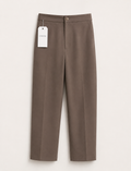 CYRENE BROWN HIGH WAIST TAILORED TROUSERS
